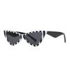 1038 Zebra Pattern Catwalk Sunglasses Women Narrow Model Street Style Cat Eye Fashion Trendy