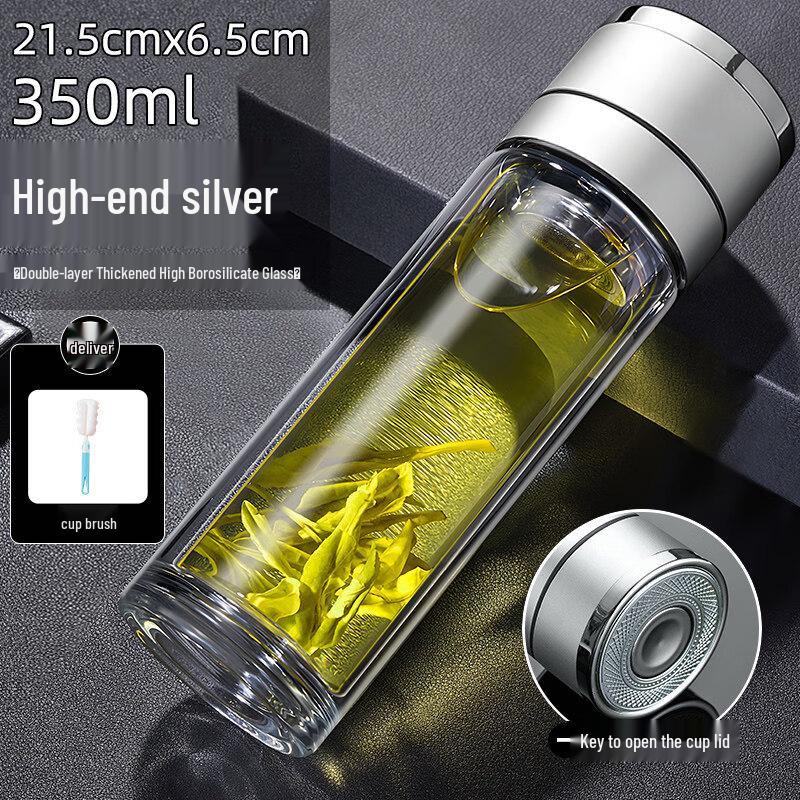Premium Double-Wall Glass Insulated Car Tea Cup
