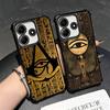 Egypt Eye of Horus Anubis Plating Phone Case For Xiaomi Redmi Note 14 15 Pro Plus 13 12 11 11S 11T 10 9S 9 5G Anti-Fall Airabag