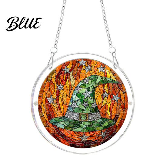 Cute Spooky Puzzle Halloween Acrylic Suncatcher Window Hanging,7.87 Inch Sun Catcher Themed Gift Idea Decoration Ornament Ideal for Gifting and Home