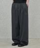GLW Double-Pleat Wide Striped Slacks Charcoal