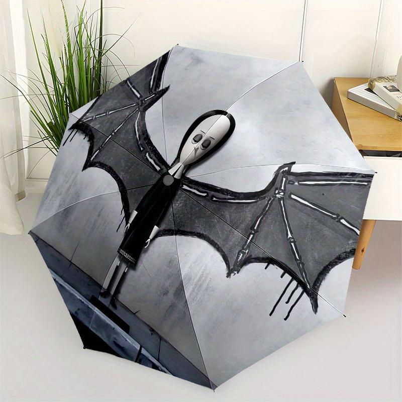 

1pc Bat-Winged Specter in Moonlit Scene Umbrella with Plastic Handle,Suitable for All Seasons Home Travel Outdoor UmbrellaM1161