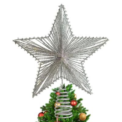 Star Christmas Tree Topper Glitter Ornaments Star Christmas Tree Decoration For Outdoor Indoor Vintage Home Farm