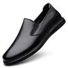 Men's Autumn Casual Genuine Leather Loafers - Soft Sole British Formal Shoes for Middle-aged Dads
