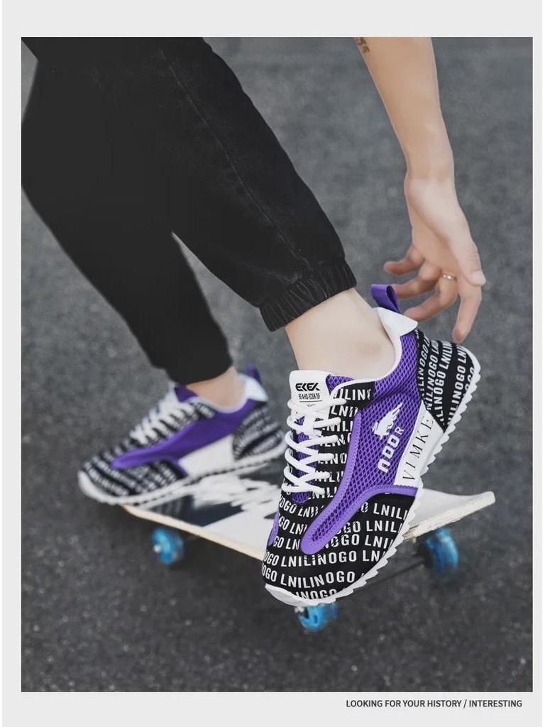 Men's Height-Enhancing Leather Sports Shoes - Breathable, Thick-Soled, Stylish Waffle Dad Sneakers for Summer