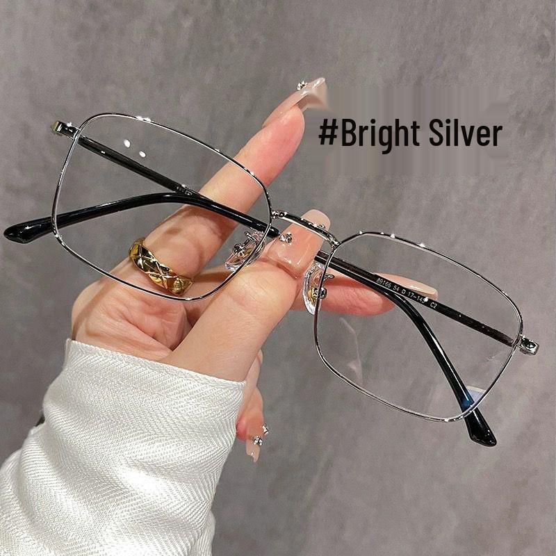 Hong Kong Style Anti-Blue Light Metal Glasses for Small Faces – Unisex Myopia Frames
