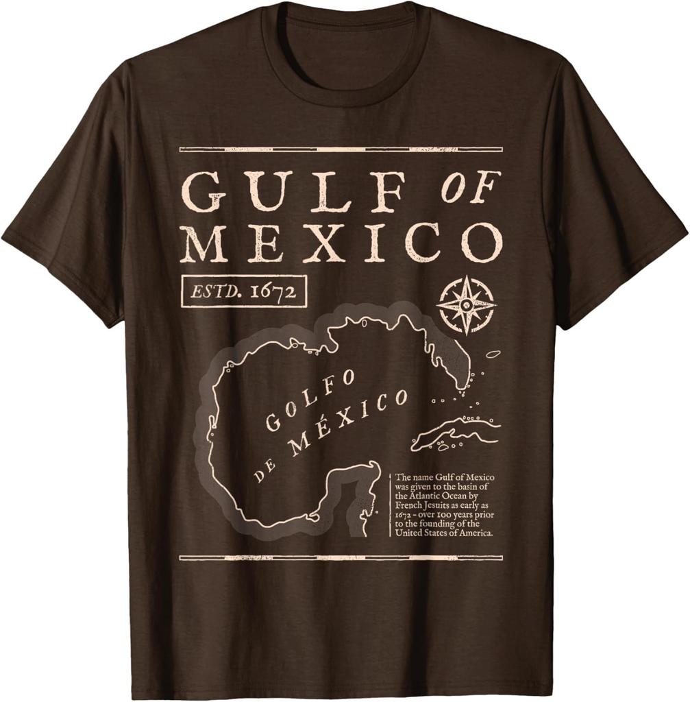Gulf Of Mexico Not US America Historic Map 1672 Unisex T-Shirt