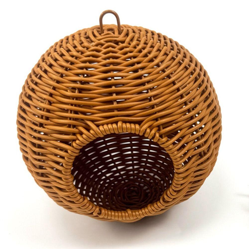 Breathable Woven Bird Nest Wear-resistant Bird Breeding House Bird Hammock for Cage  Balcony