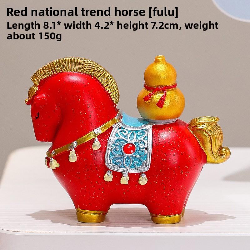 Achieve Success with Ease! Colorful Creative Miniature Horse Figurine for Office Desk, Creative Hand Figure, for Travel.