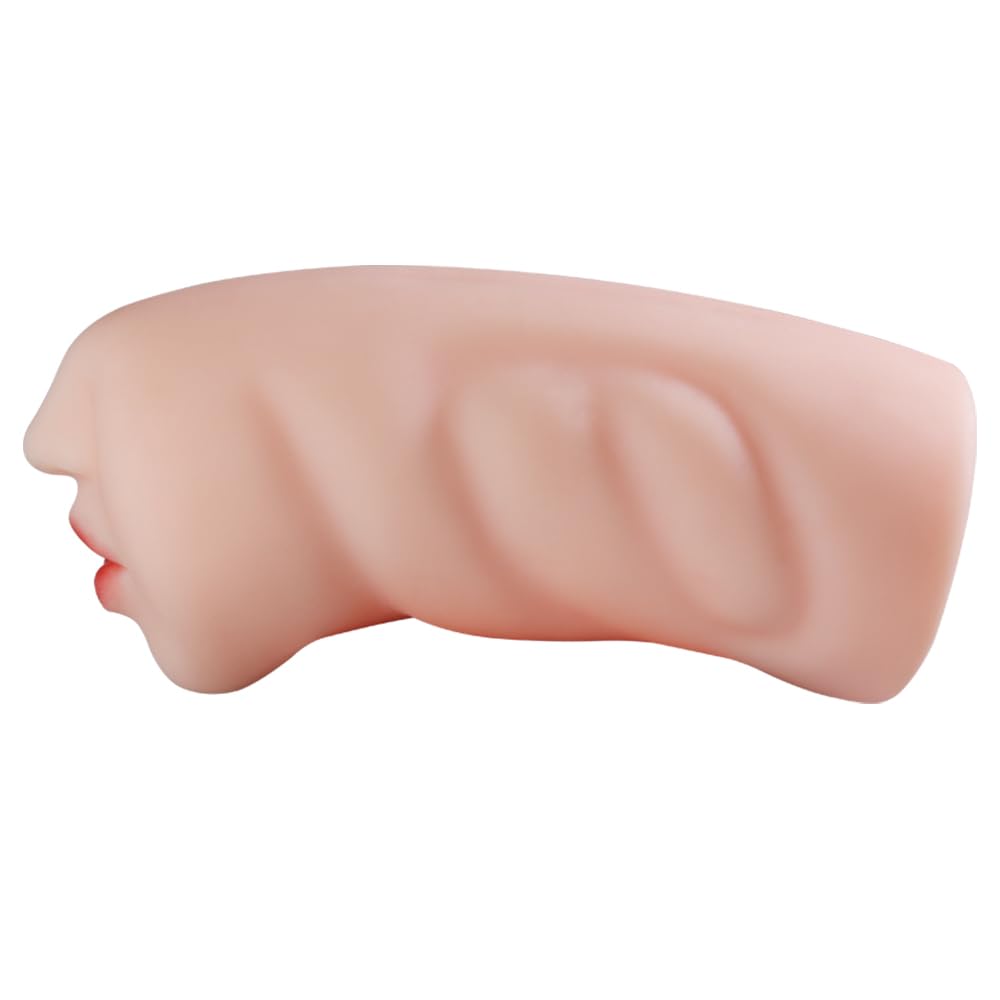 Blowjob Realistic Pornstar Male Masturbator,Real Mouth Deep Throat Oral Sex with Tongue Textured,Stroker Pocket Soft Sex Dolls Play Toy for Adult Men
