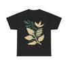Minimal Botanical Leaf Print Tee | Abstract Floral Illustration