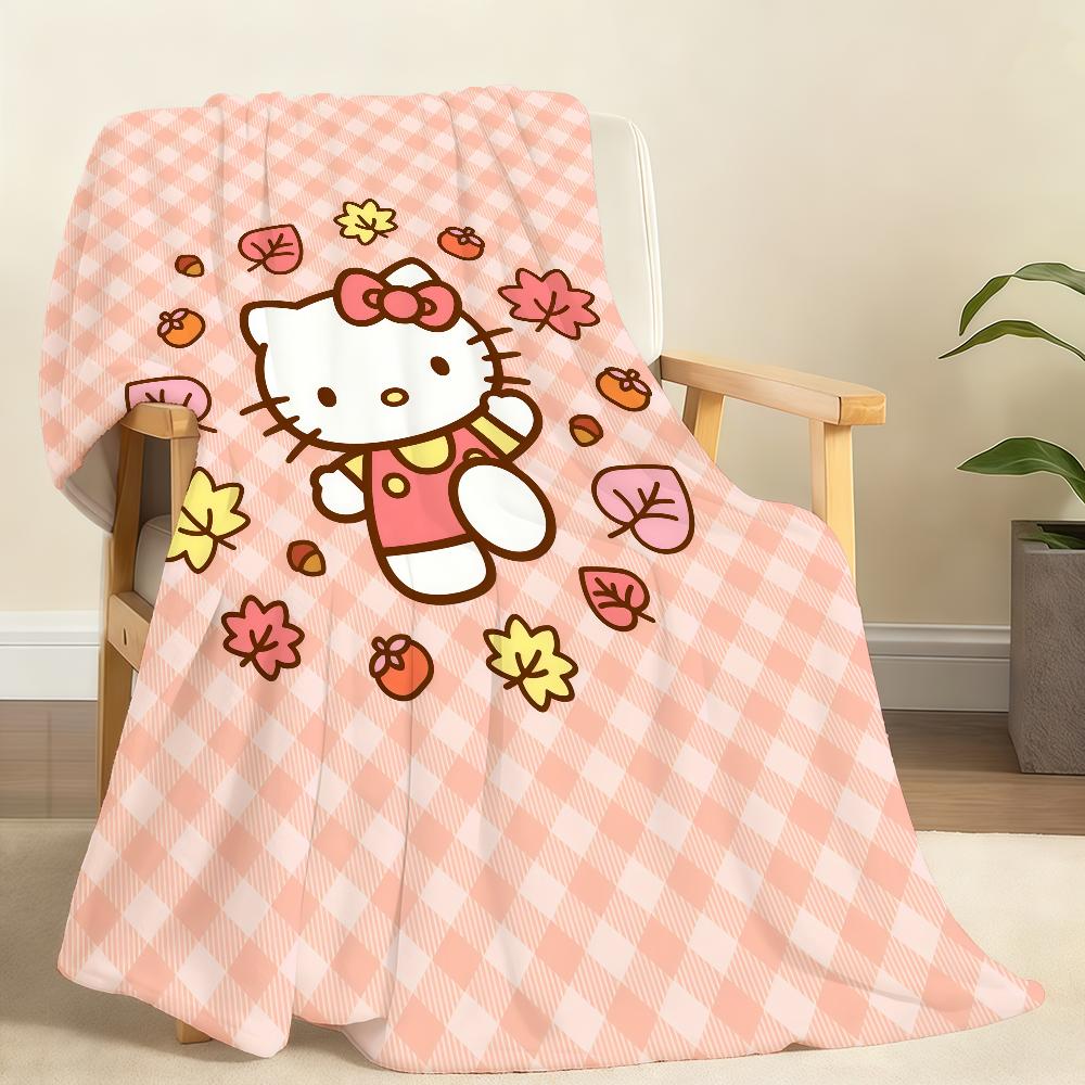 

Kawaii H-Hello K-Kitty Blanket Soft Throw Blanket for Home Bedroom Bed Sofa Picnic Travel Office Rest Cover Blanket Gift 100x150cm