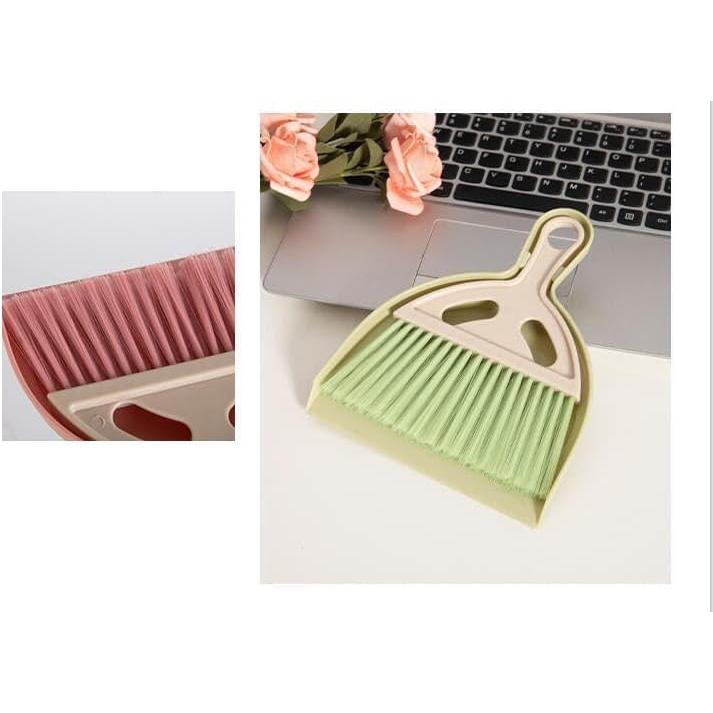 Plus Nao Mini Broom Dustpan Set Broom Dustpan Tabletop Compact Thin Slim Wall Hanging Cleaning Supplies Cleaning Goods Space Saving - Blue