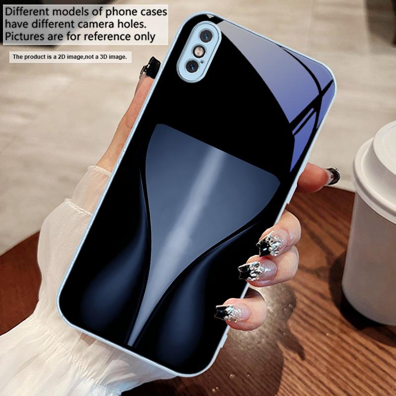 Orange Yellow Light Band For iPhone 17 Air 16 E 15 14 13 Plus 12 Mini 11 17 Pro Max XR Xs Max 16E 7 8 Tempered Glass Phone Case