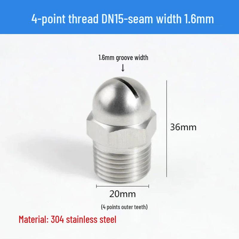 High-Pressure Stainless Steel Anti-Clogging Fan-Shaped Blow-Off Nozzle