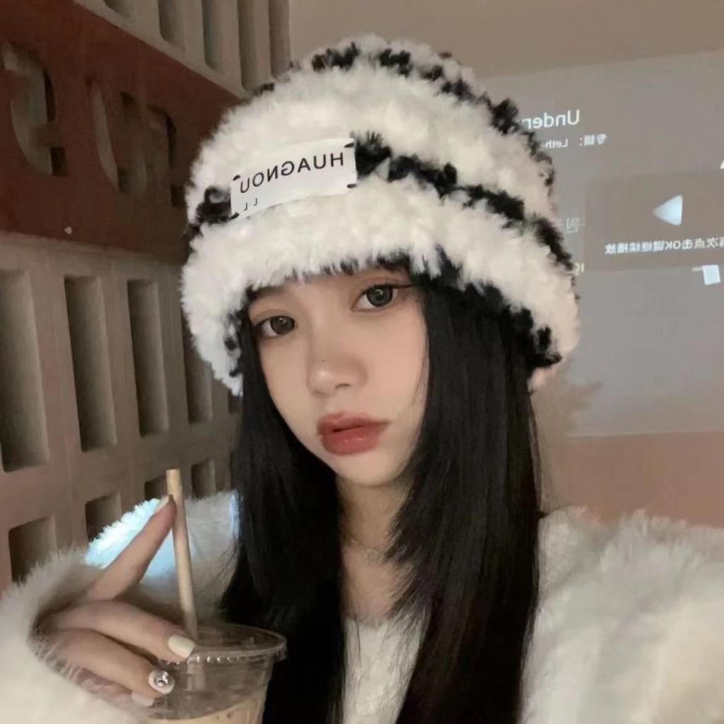 Winter Plush Hat Net Red Hundred Bear Hat Warm Big Head Circumference Soft Hat Women's Hat