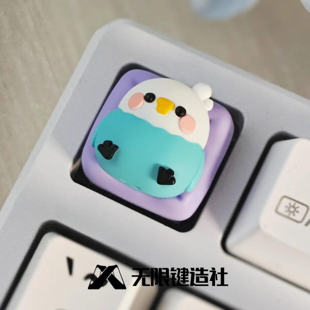 Süßer Papagei Handwerker Tastenkappe Harz Custom Anime Personalisierte Tastenkappe Gaming Tastenkappe für Mechanische Tastatur Zubehör Geschenke