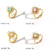 Geometric Titanium Steel Ring For Women With Zircon Stone Elegant Fashion Jewelry