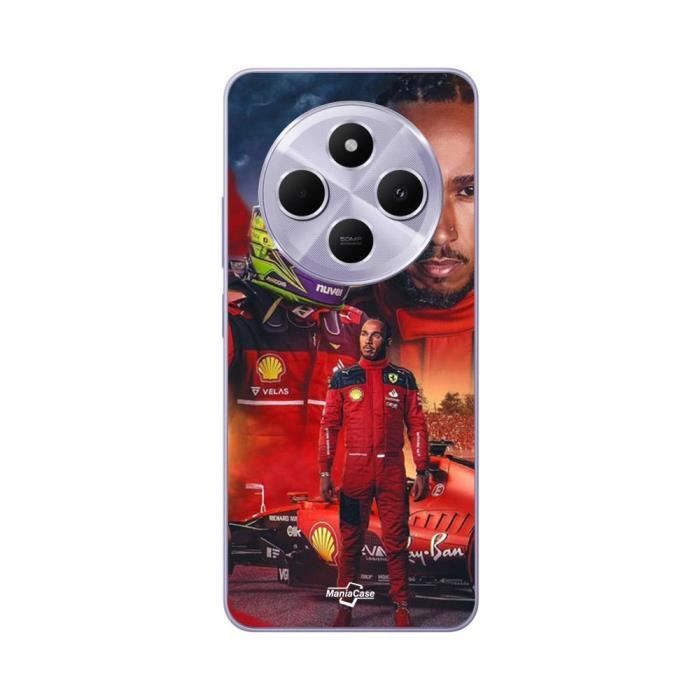 Coque Xiaomi Redmi 14C Lewis Hamilton Scuderia Ferrari F1 officiel Maniacase