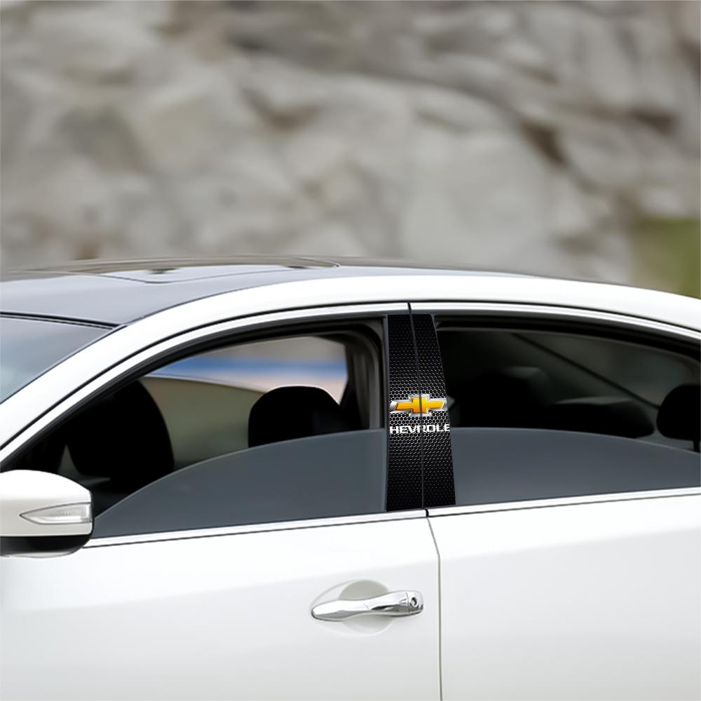 Car Center Pillar Emblem Sticker Auto Door Decorative Sticker For Chevrolet Silverado Trailblazer Suburban Traverse Colorado