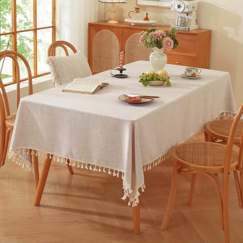 New Lace Fabric Tablecloth Small Fresh Solid Color Simple Dining Table Student Rectangular Tablecloth Cover 60*60cm