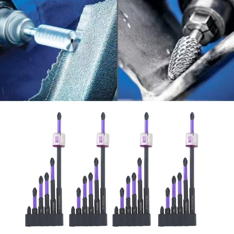 Impact Driver Bit Set Magnetic Screwdriver Bit for Efficient Screw Handling in DIY and Professional Projects