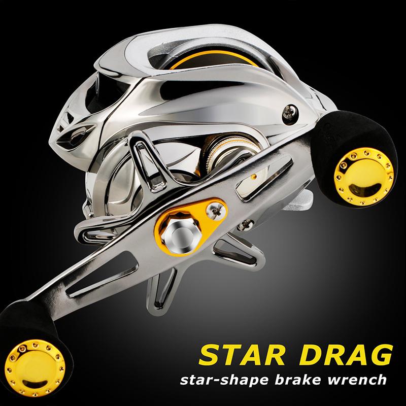 Baitcastingové navijáky 12BB Levý/pravý podavač Baitcaster Wheel Carbon Drag 5KG Trolling Fishing naviják