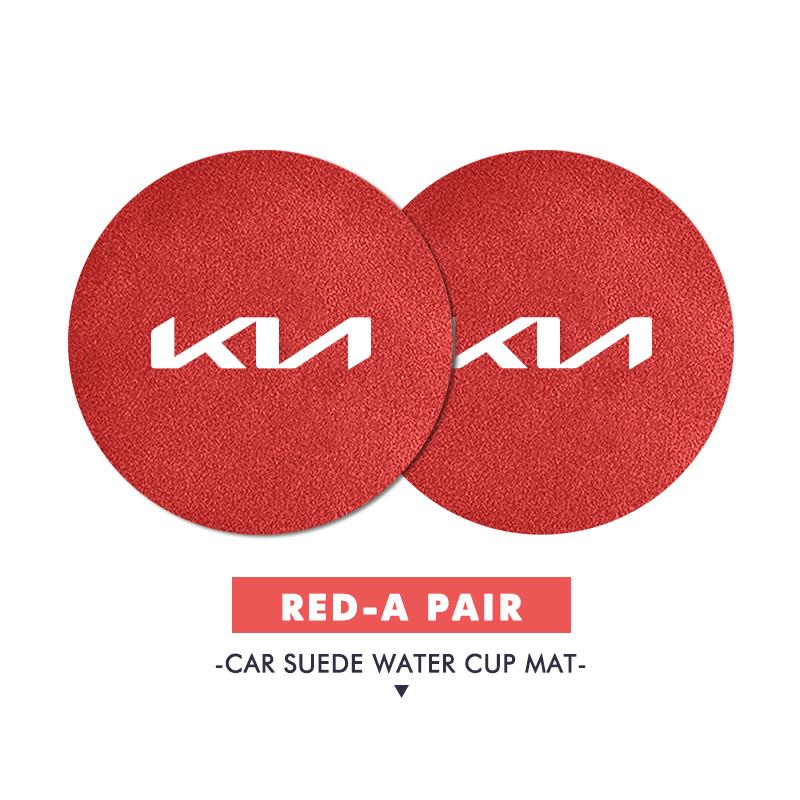 For KIA Car Water Cup Mat Coaster Non-Slip Pad Interior Accessories Ceed Sportage Rio K5 K2 Optima Cerato Venga Sedona
