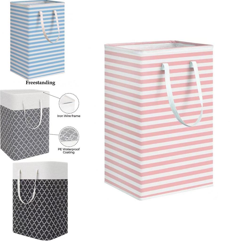 Spacious Foldable Storage Bag Durable Canvas Laundry Basket For Home Or Travel