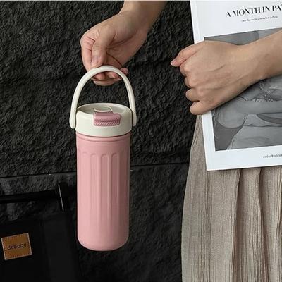 500ml Stainless Steel Thermos Cup High-Capacity Insulation Or Cooling Portable Drinking Bottle BPA-Free Leak-Proof