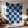 Colorful Checkered Blanket Hoodie Blanket Soft Flannel Baby Blanket Cozy Throw for Adult Kid, Dog Blanket Girl Blanket Gift