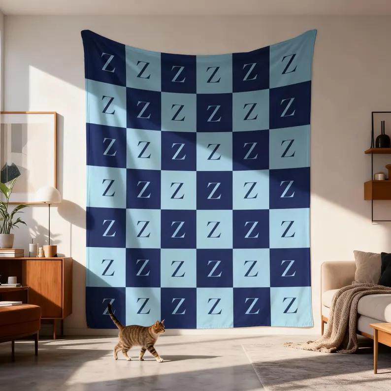 Colorful Checkered Blanket Hoodie Blanket Soft Flannel Baby Blanket Cozy Throw for Adult Kid, Dog Blanket Girl Blanket Gift