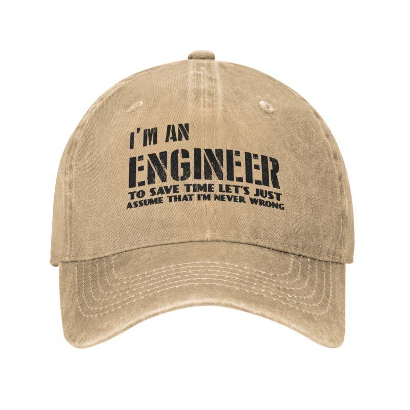 Fashion Cotton I'm An Engineer I'm Never Wrong Baseball Cap for Women Unisex Breathable Funny Engineering Quote Dad Hat Performance
