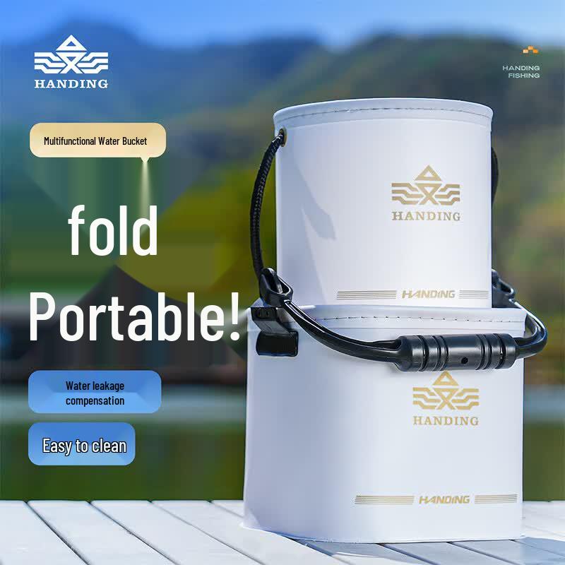 Handing Foldable Fishing Water Bucket