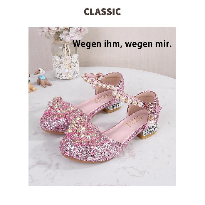 Wiosna i Jesień Dziewczęce Casualowe Buty do Tańca w Stylu Koreańskim Pojedyncze Buty Sandały Buty Księżniczki do Występów Małe Średnie Duże Dziecięce Buty z Zakrytymi Palcami