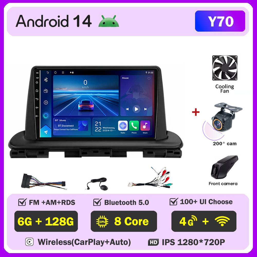 For Kia Cerato 4 IV Forte 2018 2019 2020 2021 Car Radio Player Car Carplay Screen Autoradio Mirror Link Car Intelligent Systems