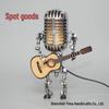 Retro Metal Microphone Robot Lamp