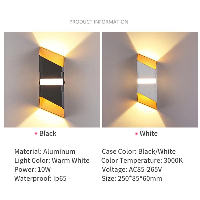 LED Wall Lamp Outdoor Porch Garden Wall Lamp Garden Street Lamp Indoor Bedroom Bedside Decoration Lighting Lamp