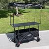 Portable Folding Stall Cart with Sunshade & Table