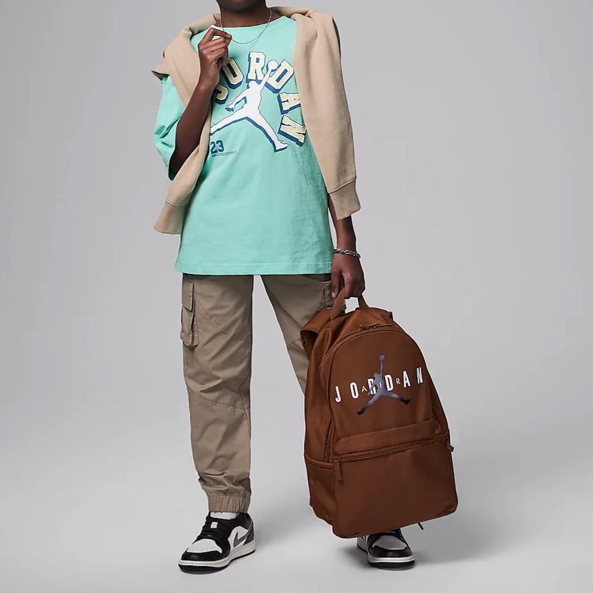 Jordan Kids  Varsity Jumpman Crew Neck Letter Print Pullover Short Sleeve T-Shirt Kids Tops Rising-Green FV2530-323