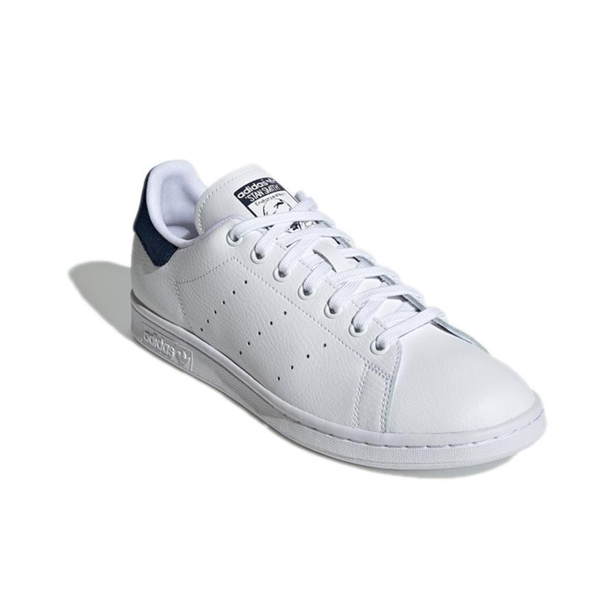 adidas Originals Stan Smith Blue Tail Casual Slip Resistant Durable Low Top Skate Shoes Men Sneakers White Navy-Blue EH2305