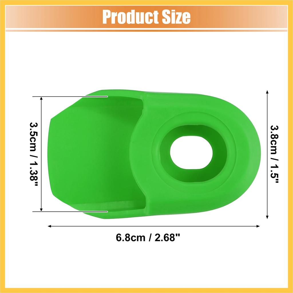 BULLSPANN 2pcs Soft Plastic Bicycle Cycling Crank Boot Protector Mountain Bike Sleeve Crank Arm Cover Protection Green