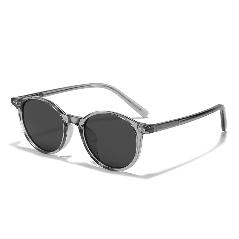 Vintage round frame rice nail pin polarized sunglasses men and women fashion Internet celebrities personality trend advanced sense sunglasses