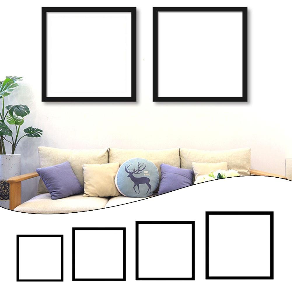 1pc Solid Wood Square Photo Frame Decorative Oil Painting Photo Frame For Bedroom Living Room Home Decorations