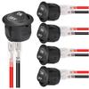 Interruptor de balancim redondo de 12 V AC 6A/250 V 10A/125 V SPST 2 pinos 2 posições interruptor de alternância liga/desliga para carro barco automotivo RV preto