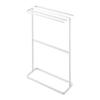 Jitsugyo 10549 Side Hang Towel Hanger White W36.5 X D14.4 X H61.2cm Tower Towel Bath Mat Clothes Drying Slim Design 10549