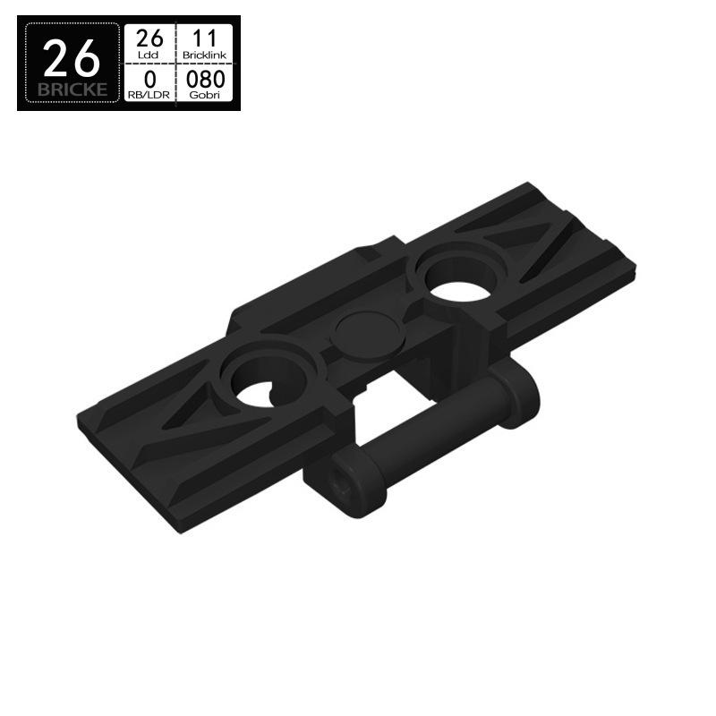 

BRICKE Compatible Large Building Blocks with Track Hinge for Lego Sets 88323, 57518, 89501, Loose Parts 40 pcs чёрный