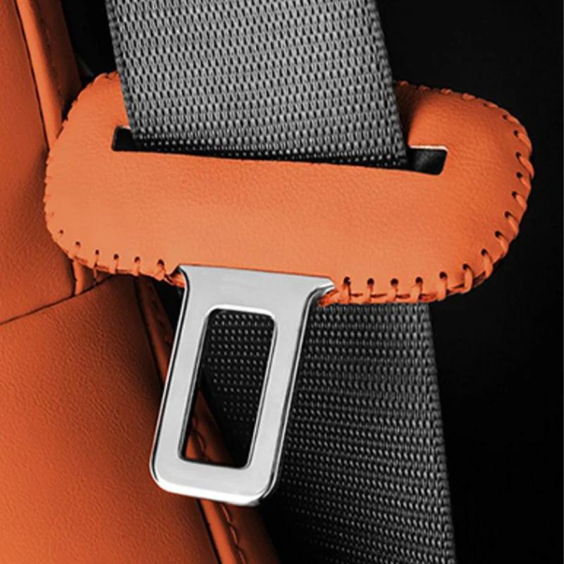 For Leading Ideal Li LiXiang L6 L7 L8 L9 Car Safety Belt Buckle Suede Leather Protective Cover Car Seatbelt Protective Cover