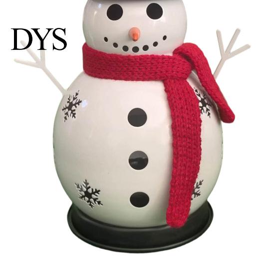 Indoor Party Atmosphere Decor Christmas Snowman Candle Holder, Iron Tealight Stand for Tabletop Decor, Unique Holiday Gift Family Festive Centerpiece