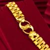 Luxury 24K 9999 Pure Gold Real Gold Dragon Bracelet Men's Large Bracelet